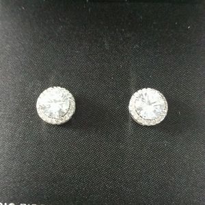 Cubic Zirconia Sterling Silver Earrings